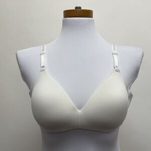 Warners No Side Effects T-shirt Bra Underarm Soothing White 36A Wireless